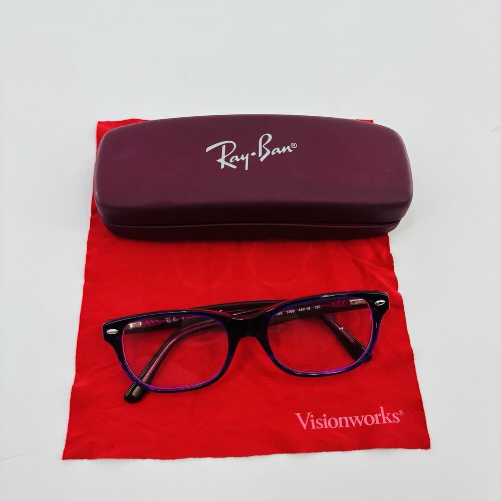 Ray Ban Jr RB1555 3666 KIDS Girls Purple Oval Eyeglasses 48/16 130
